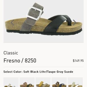 Naot classic fresno/ 8250 soft black lthr/Taupe gray suede size 41/10